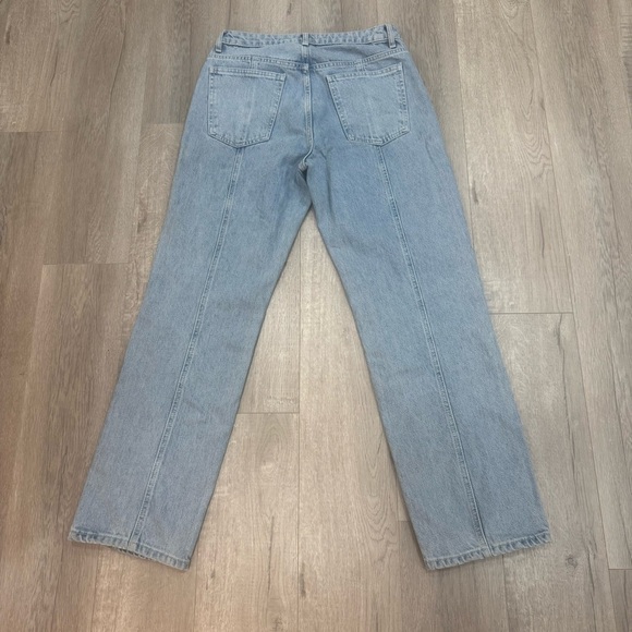 Zara Mugler Inspired Blue Straight Leg Jeans Size US 8 Euro 40 - Picture 4 of 11